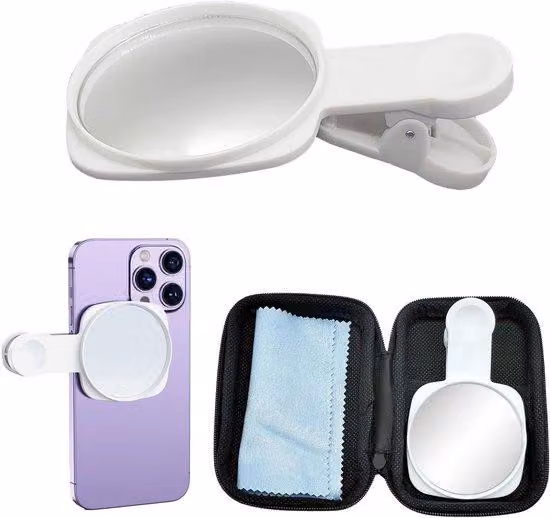 Morsetto riflettente per smartphone, portatile, universale, adatto per foto e video