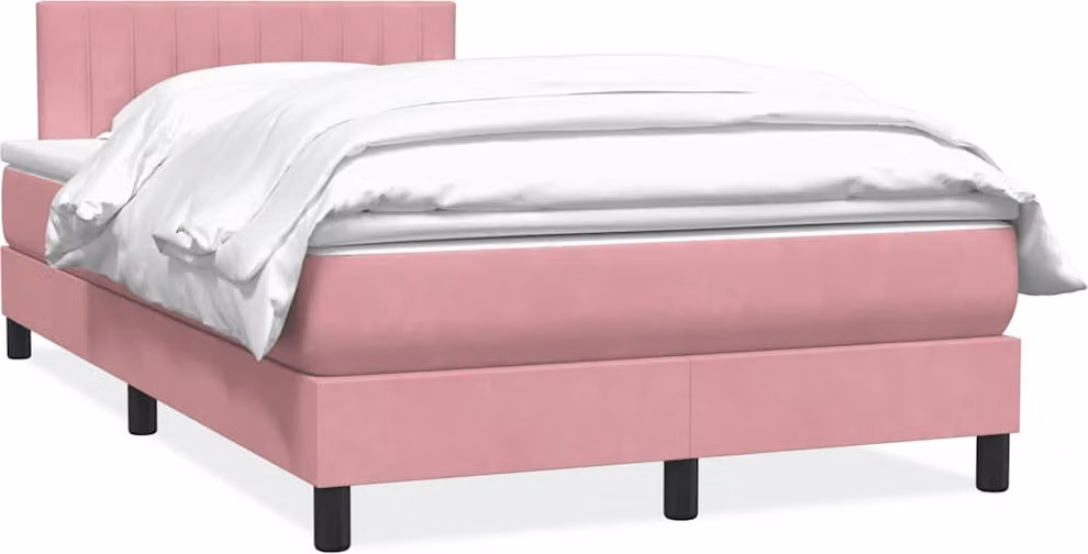 Maison Exclusive - Letto boxspring con materasso Rosa 120x220 cm Velluto