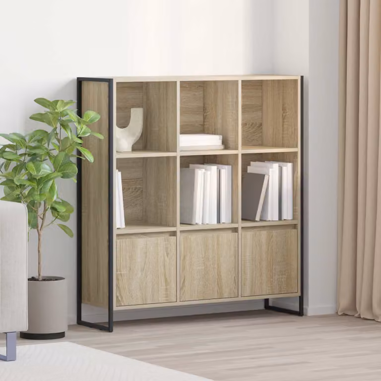 Armadio per Libri Industrial vidaXL in Legno e Metallo, Marrone, L 99,5 x P 30 x H 108 cm