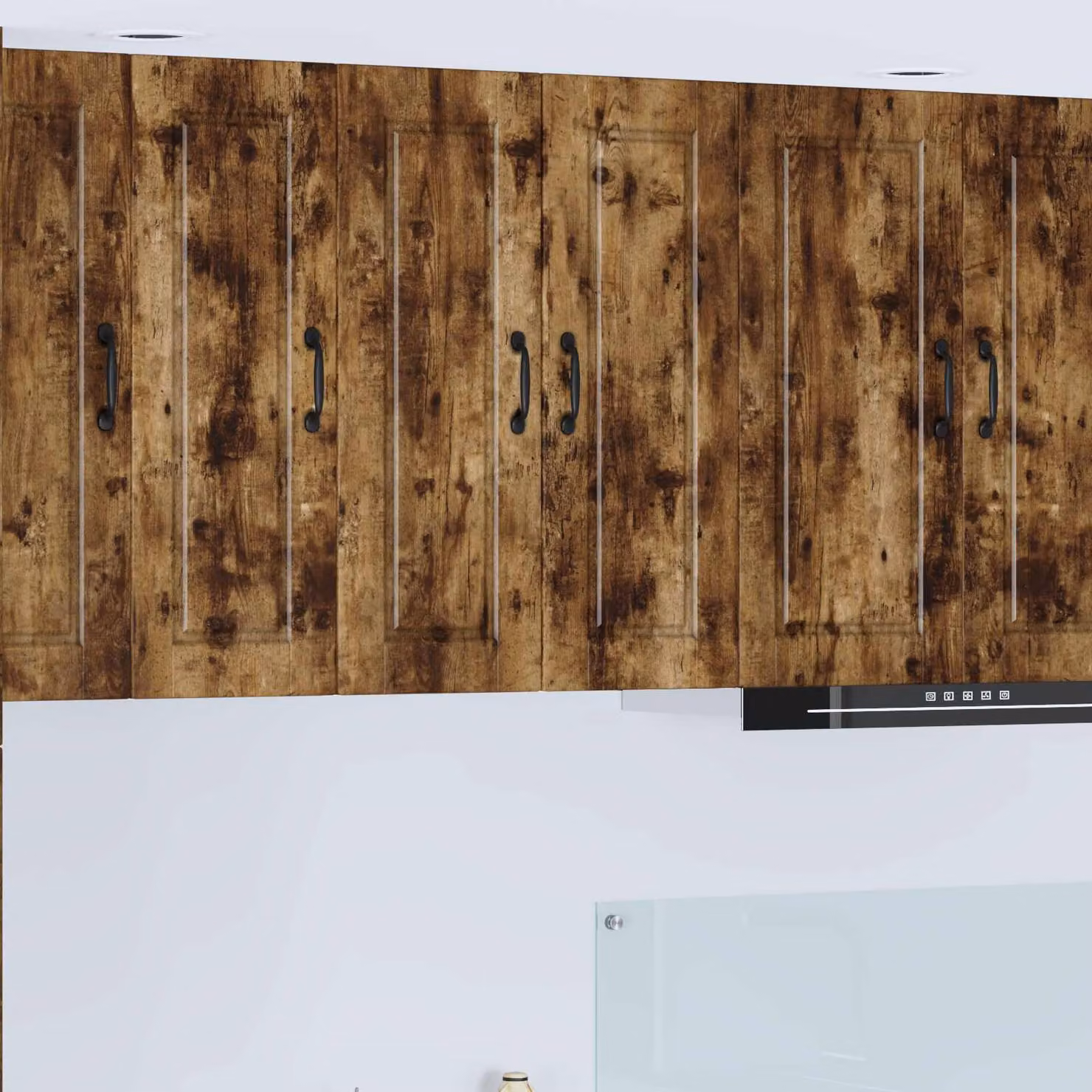 Armadietto a muro vidaXL PORTO in legno Rovere fumé, L: 30 cm, P: 31 cm, H: 80 cm