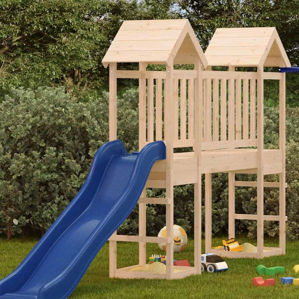 vidaXL Torre da Gioco 53x46,5x194 cm in Legno Massello di Pino