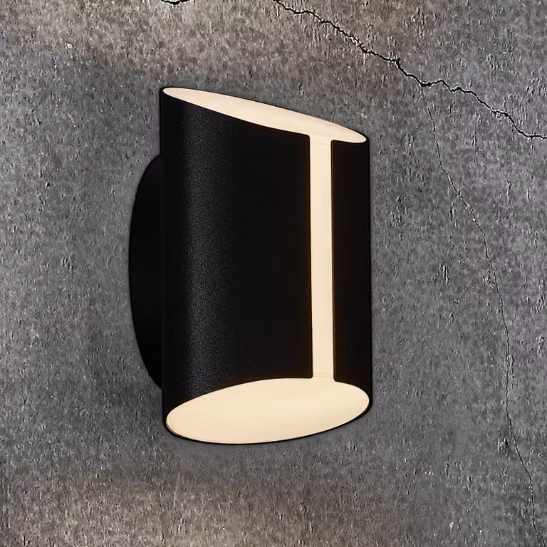 Nordlux Applique LED da esterni Grip, CCT Smart Home, nero Grip, Nero, Alluminio, Moderno
