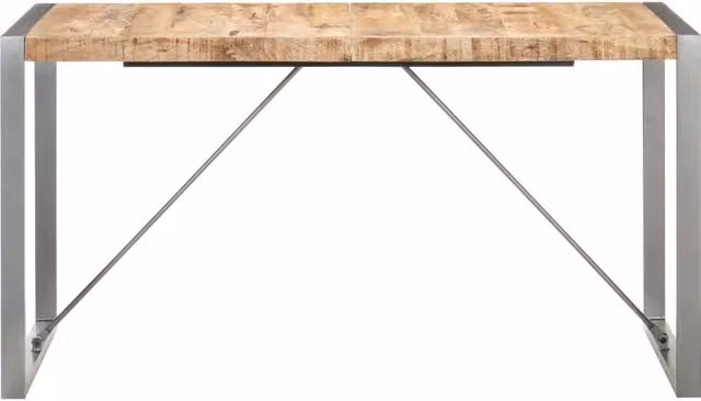 Tavolo da Pranzo 140x70x75 cm in Legno Massello di Mango Grezzo 321562