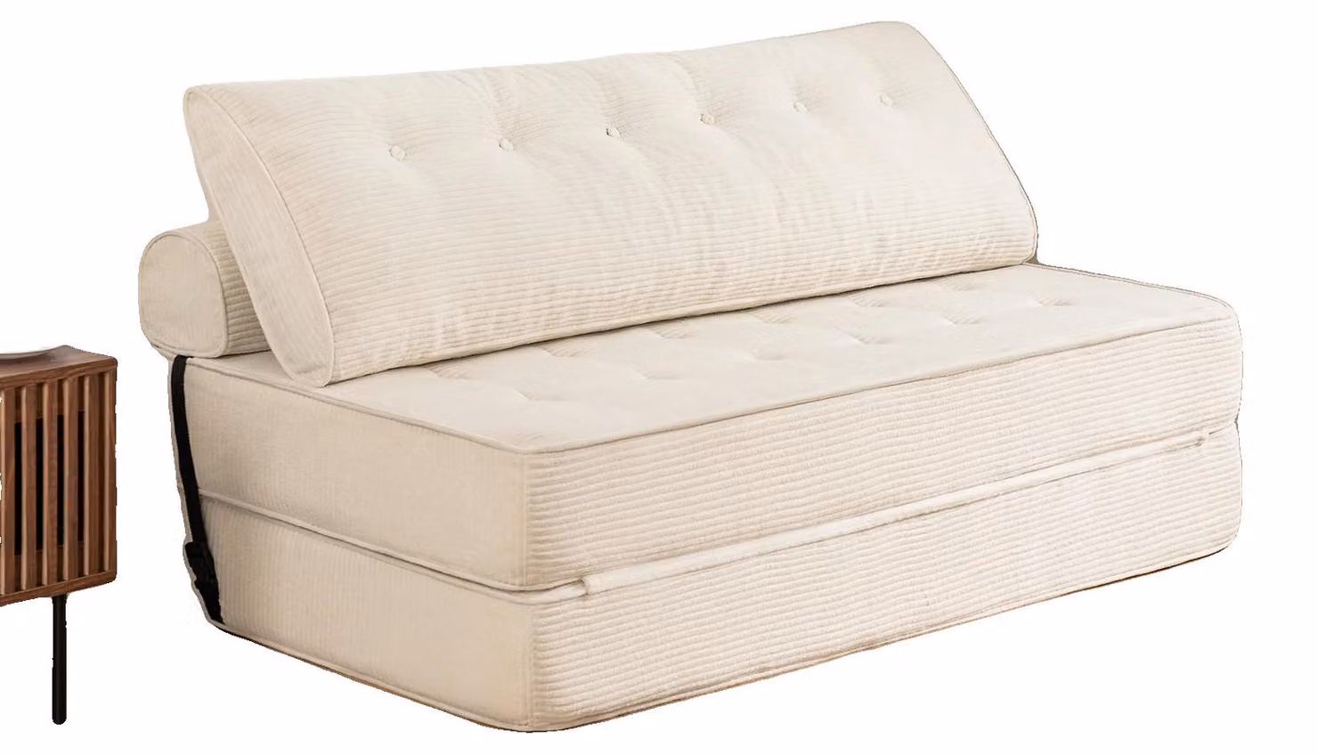 Divano letto, design moderno, comodo schienale, bianco