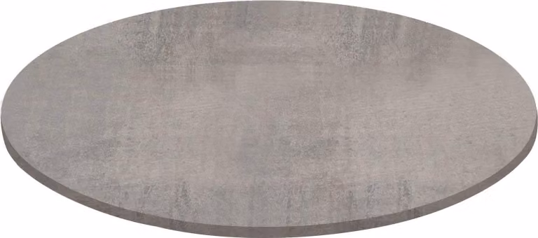 Milani Home - piano tavolo da pranzo fisso ovale 80 cm, MDF effetto legno