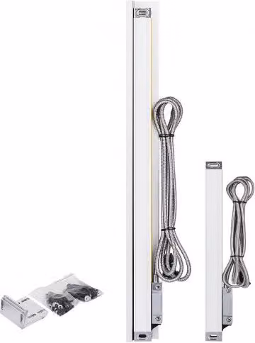 Set di 2 Scale Lineari di Precisione VEVOR in Lega di Alluminio Argentata per Monitoraggio Posizione e Misurazione Coordinate, Lunghezza Corsa 1000 mm e 250 mm