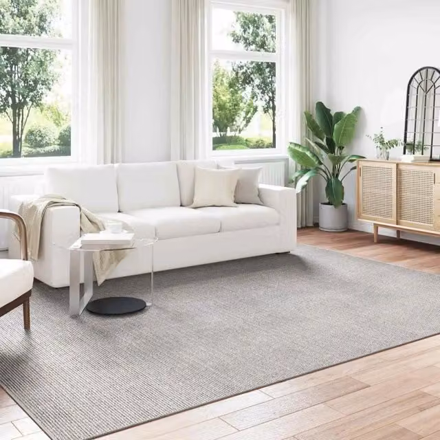 Tappeto moderno vidaXL LUGO per interni, beige e grigio, L: 280 cm, P: 200 cm, in poliestere antiscivolo
