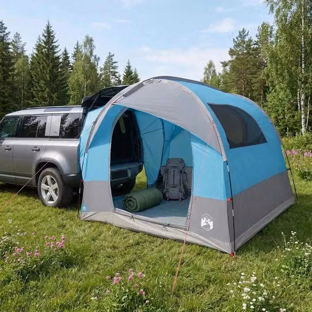 Tenda da tailgate con tendone impermeabile 4 persona Blu 42028544