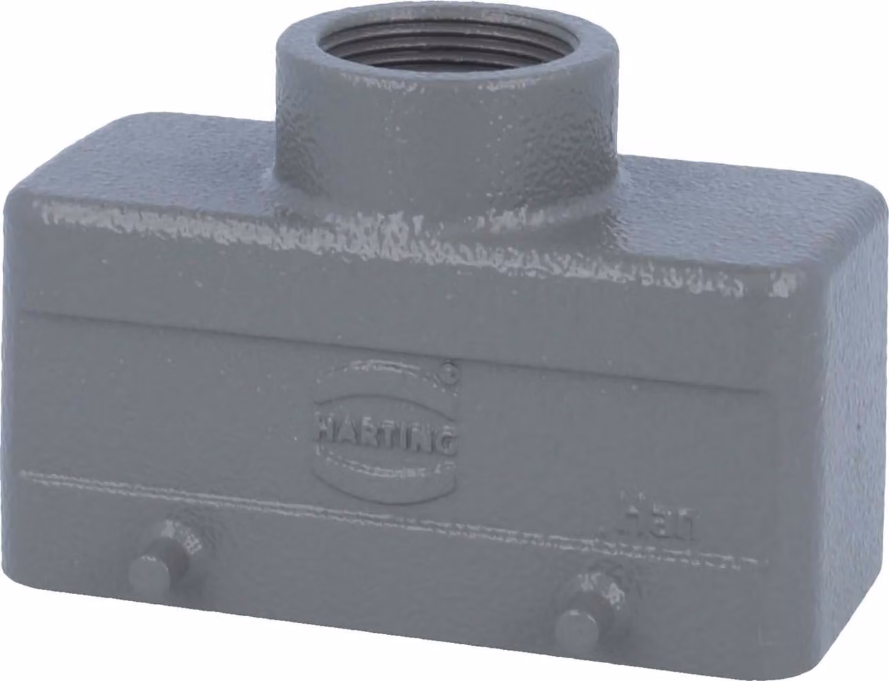 HARTING Han 16B Custodia a manicotto bassa, 1xPG21 uscita cavo diritta, per 2 staffe (nella parte inferiore) Vite PG21