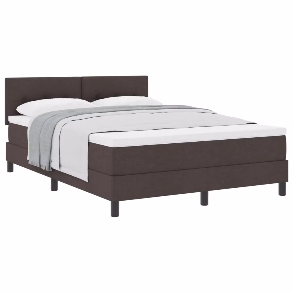 Letto Ibrido con Testiera in Tessuto Marrone vidaXL L/P: 140 x 200 cm – 2