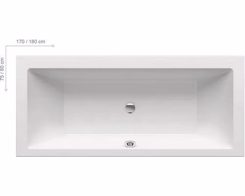 RAVAK FORMY 01 SLIM 180 x 80 bianco neve C881300000