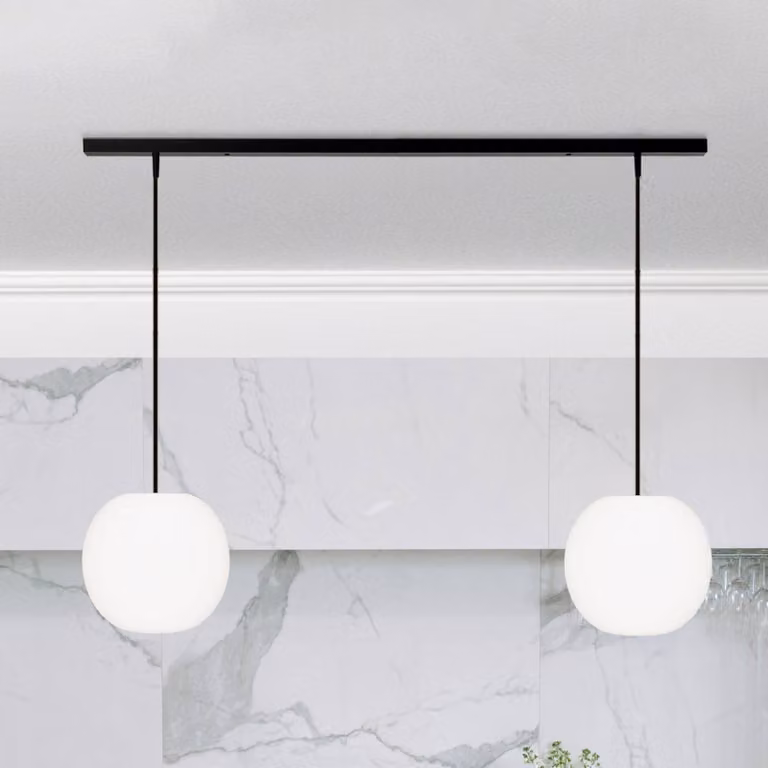 Casablanca Lampada a sospensione Acai, dimmerabile, Bianco / Opale, Soggiorno / Sala da pranzo, Vetro, Lampada a sospensione