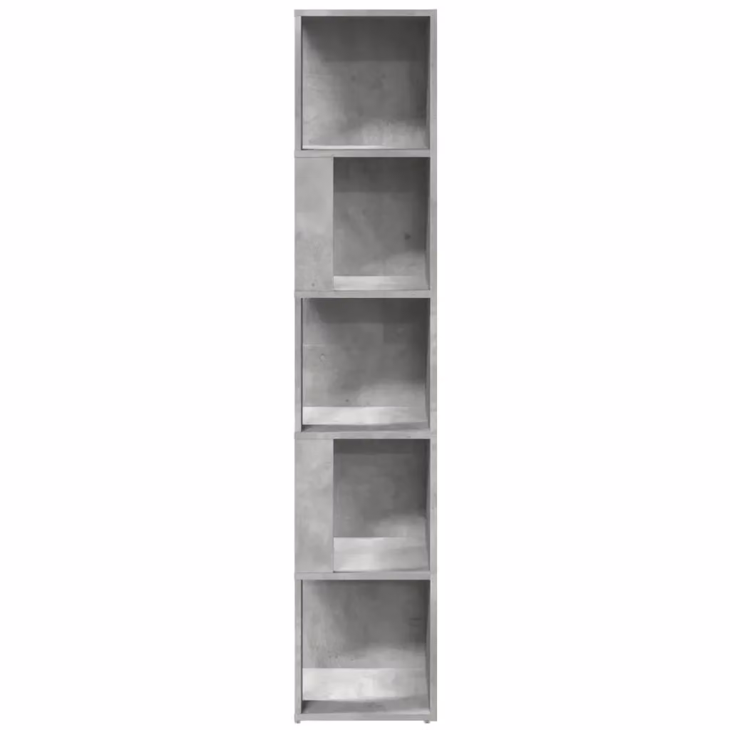Mobile angolare moderno in legno composito grigio cemento L/P/H: 33 x 33 x 164,5 cm – 2