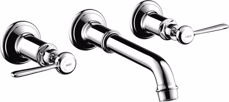 hansgrohe AXOR MONTREUX mitigeur lavabo 3 trous encastré, montage mural, béqu'illes, 16534820, 16534820