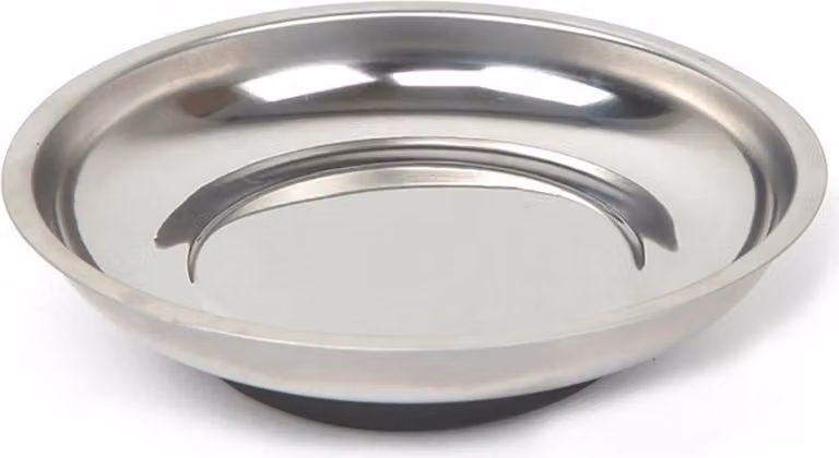 2 vassoi magnetici rotondi in metallo da 148 mm
