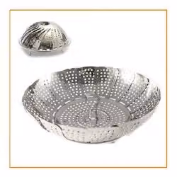 Cestello cuoci vapore a ventaglio medio in acciaio inox silver Gnali Diametro: 23 cm – 1