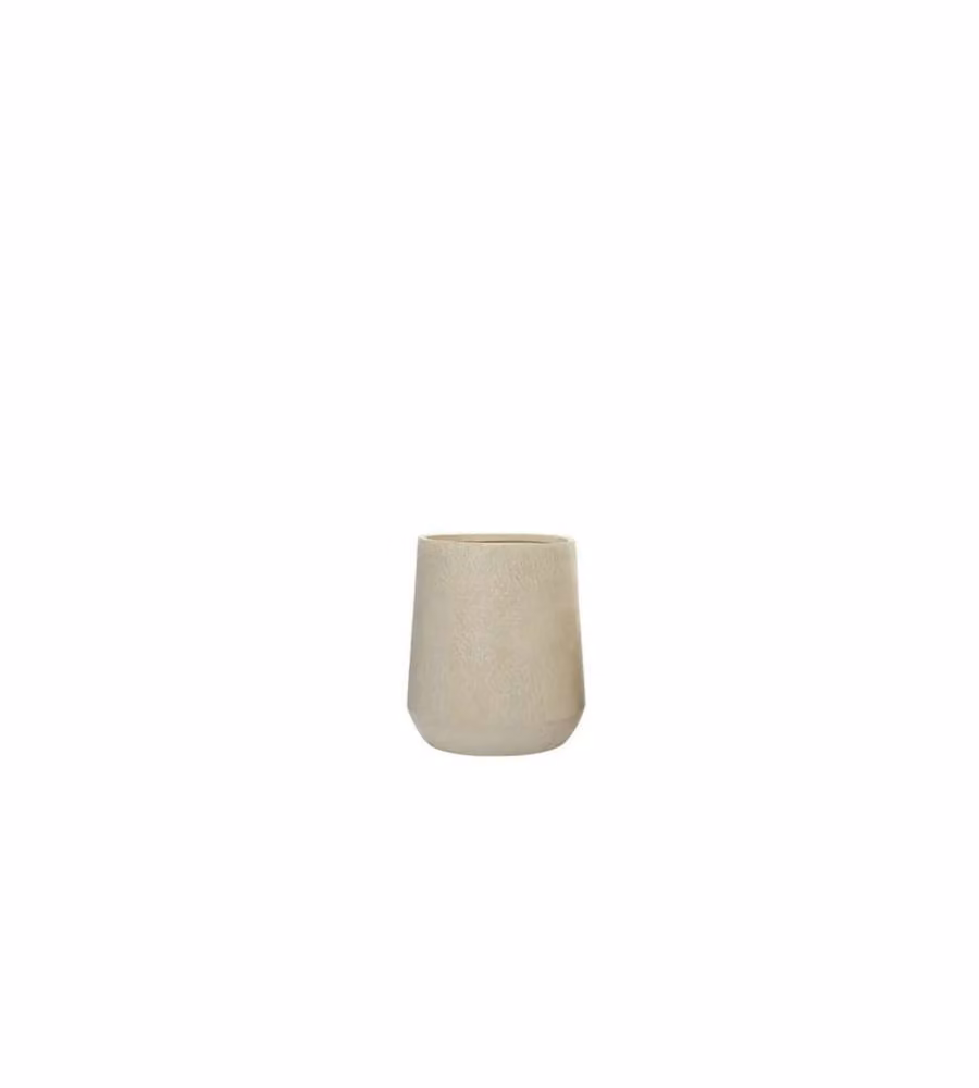 Vaso Scott per Piante Rotondo Beige Ø39 cm in Fibra Clay Indoor/Outdoor