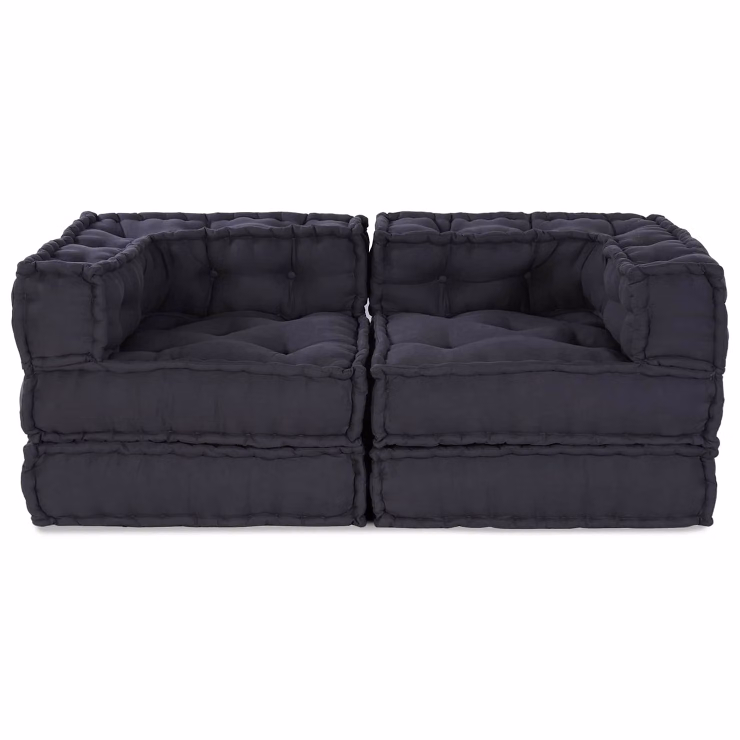 Set di divano modulare vidaXL in tessuto antracite per soggiorno o esterno, design moderno a L