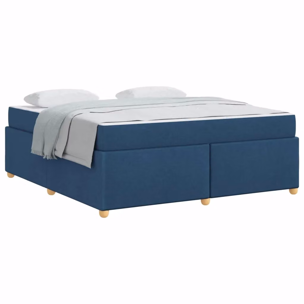 Struttura del letto con materasso vidaXL in tessuto blu, L: 180 cm, P: 200 cm, H: 280 cm – 2