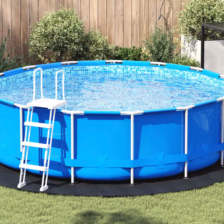 Telo per fondo piscina rotondo vidaXL, colore nero, Ø 366 cm