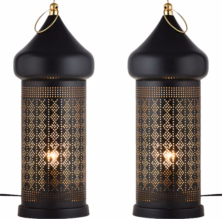 2er Set Orientale Decorazione Lampada da Tavolo Comodino Lampada Letto 45