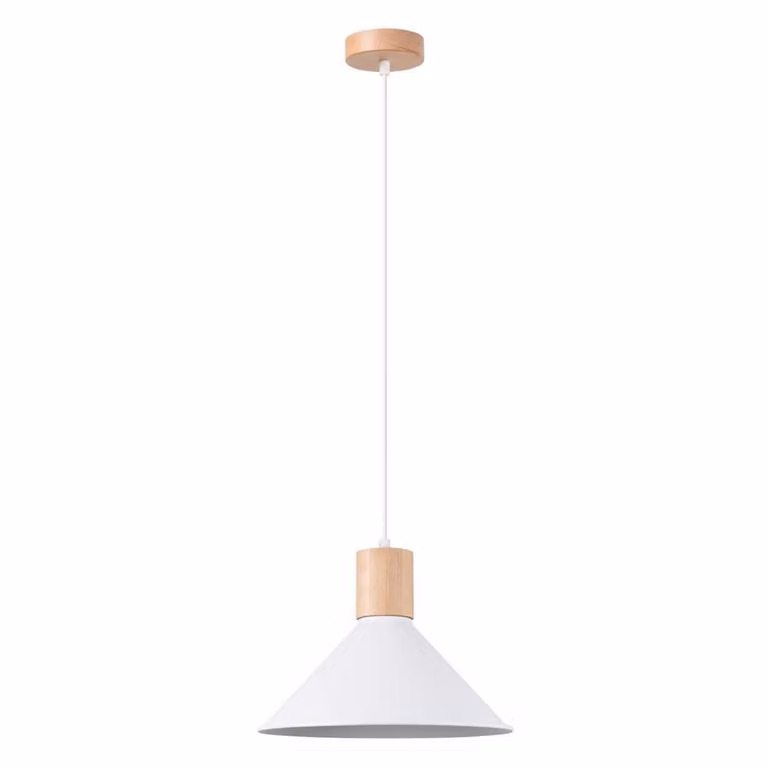 Lampada a sospensione JAGA bianco 1xE27 15W acciaio 120x30x30cm Sollux Lighting