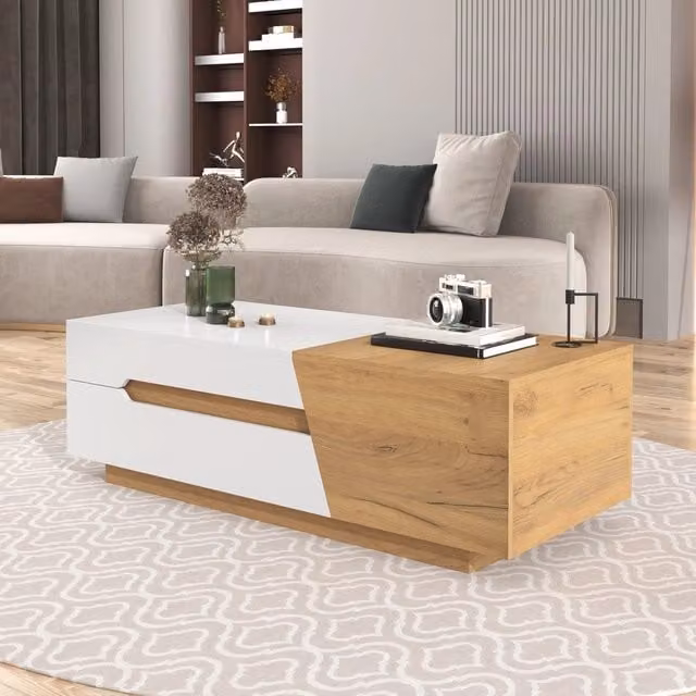 Tavolino da Caff¨¨ Allungabile con Cassetti ¨C MINIMAL ¨C Moderno per Soggiorno