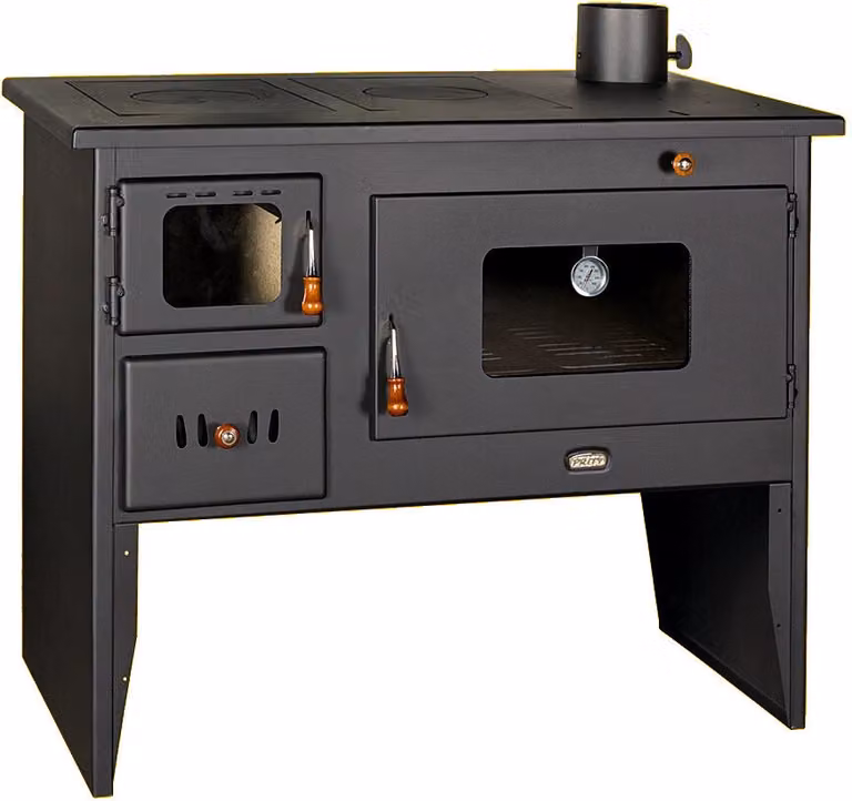 Stufa a legna Prity 2P50 – 16 kW, con forno e piastra metallica – Classe A