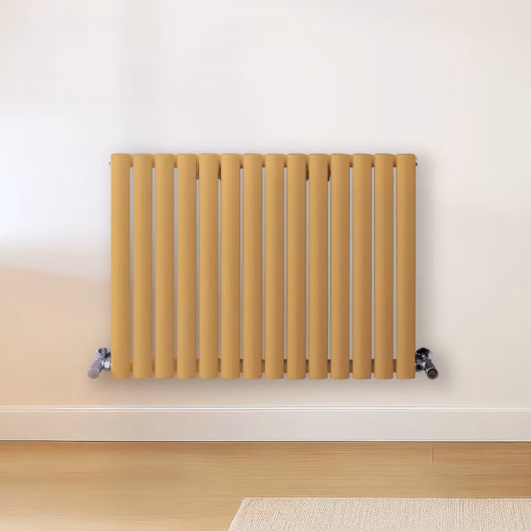 Radiatore di Design Orizzontale Giallo (Autumn Giallo) - 600mm x 826mm - Pannello Doppio  - Revive
