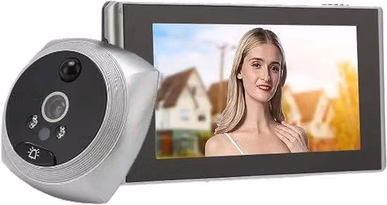 Telecamera LCD da 4-5 pollici con crittografia, modalità visione notturna, rilevamento di movimento e funzione di sicurezza all'ingresso, ideale per appartamenti e abitazioni private.