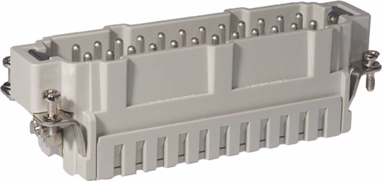 HARTING Han 24ES inserto maschio (M) connettore a molla con gabbia, 24 poli + PE 500 V, 16 A - 1 pezzo