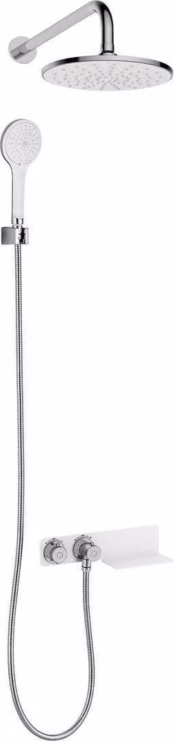 Concealed shower set with thermostatic mixer