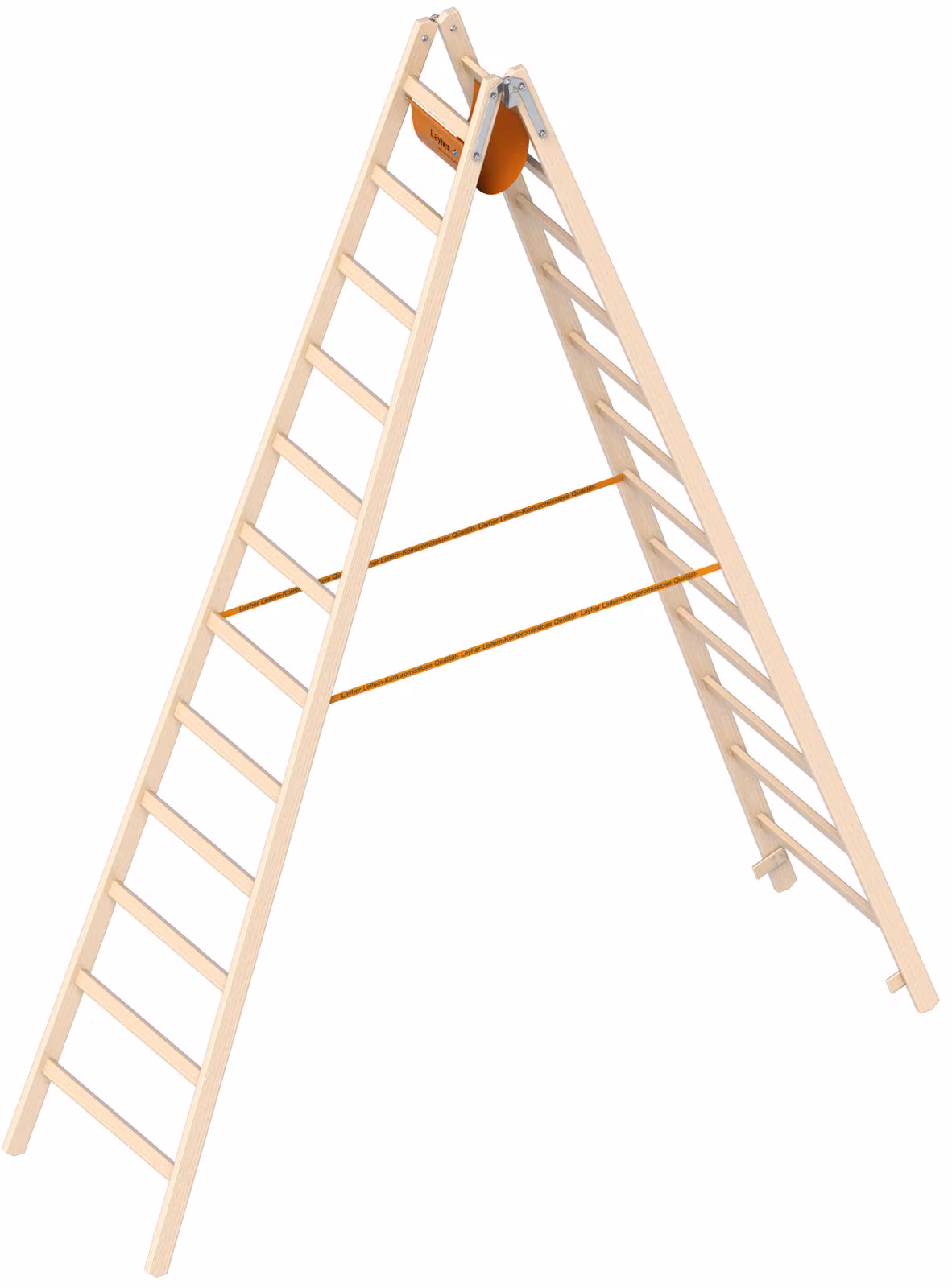 Layher Holzstehleiter 1038 2x12 Sprossen