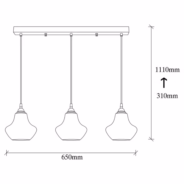Lampada a sospensione in vetro Gold 052 Opviq, dimmerabile, Crema / Ambra, Soggiorno / Sala da pranzo, Vetro, Lampada a sospensione