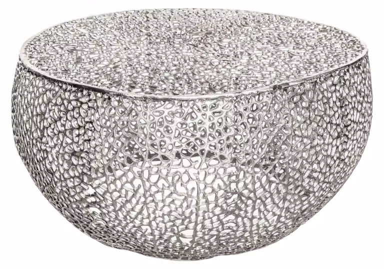 Tavolino da salotto 80 cm, colore argento, design moderno. ACQUISTA ORA