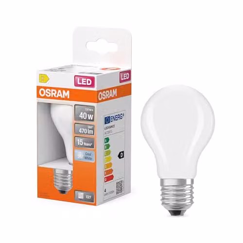 Lampadina LED Osram Star Classic A 40 filamento, luce naturale E27