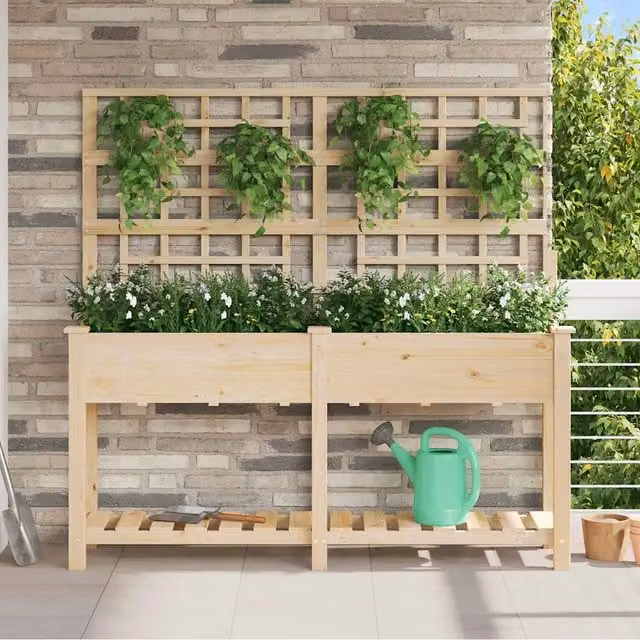Vaso da giardino ornamentale vidaXL beige L: 161 cm, P: 46 cm, H: 152,5 cm