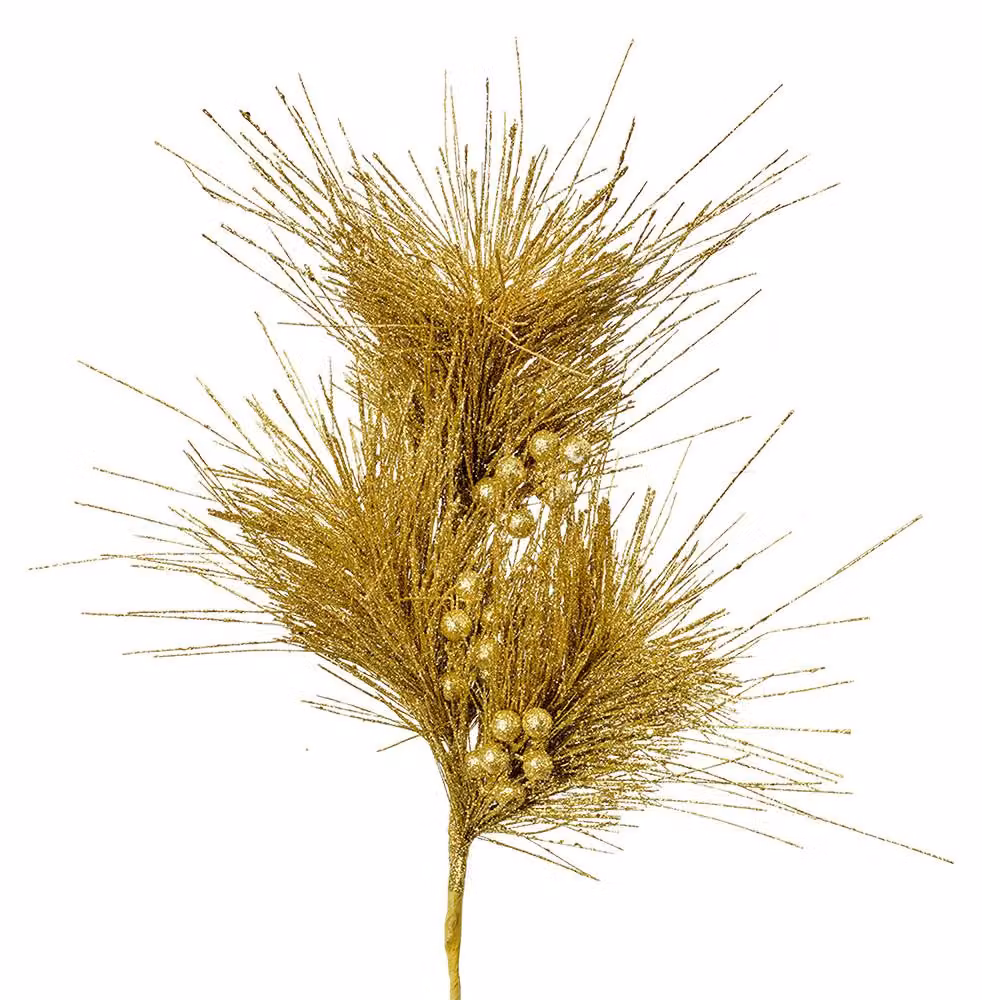 Clayre & Eef Ramo di decorazione 80 cm Plastica color oro