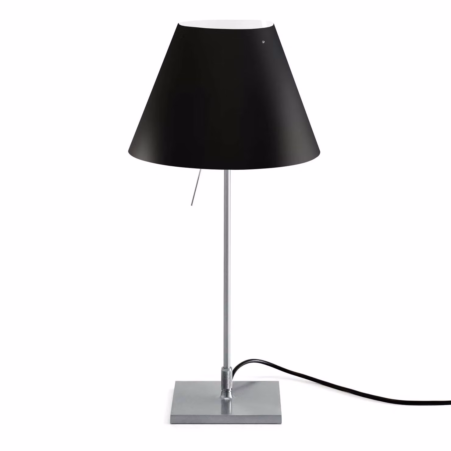Luceplan Lampada da tavolo Costanzina, Nero, Soggiorno / Sala da pranzo, Alluminio, Design, Lampada da tavolo