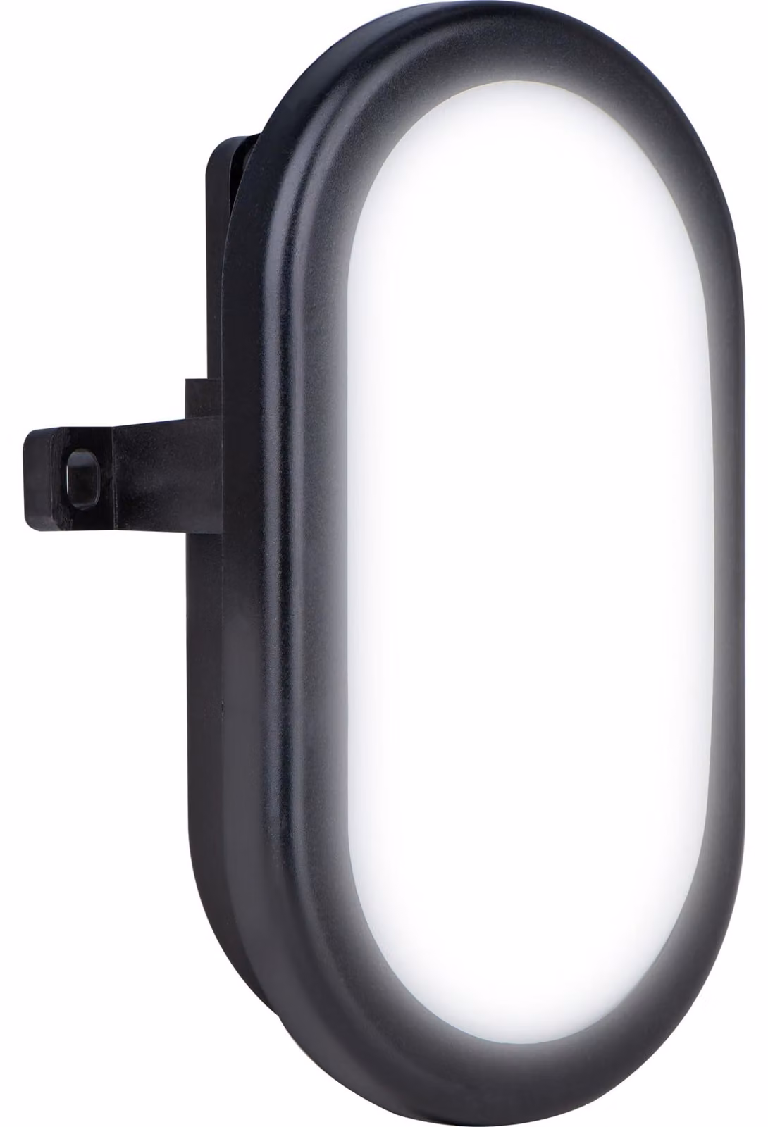Lampada da esterno a LED, forma ovale, grado di protezione IP54, 5,5W, 450 lumen, 4000K, policarbonato, colore nero
