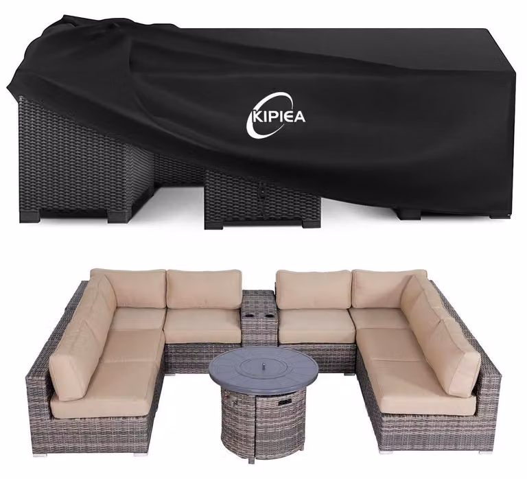 Copertura impermeabile per mobili da giardino, realizzata in tessuto Oxford 420D, dimensioni 280x280x71 cm