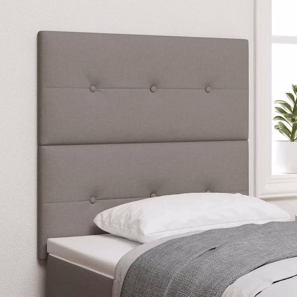 Testiera per letto regolabile in altezza vidaXL in tessuto beige o grigio con struttura in legno e pannello imbottito