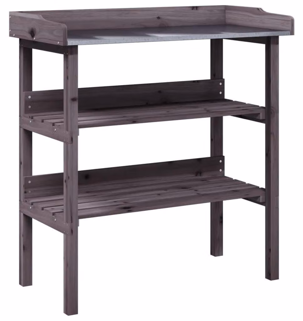 Solidchoice - Tavolino da fioriera con ripiani in legno massello, dimensioni 78x38x82,5 cm