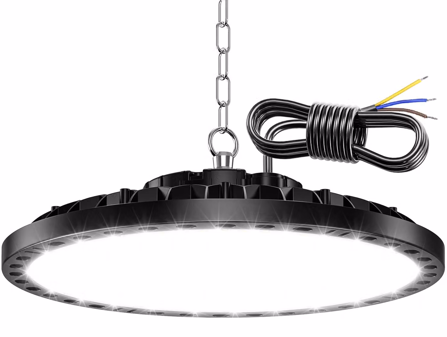 Lampada da soffitto a LED, modello UFO, 200 W, 20000 lumen, 7000 K, grado di protezione IP65