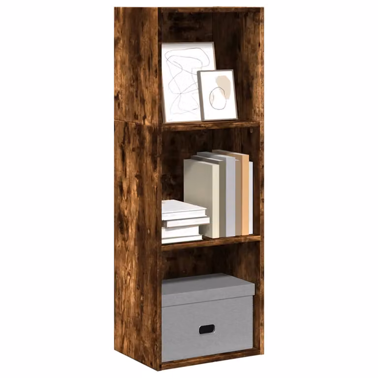 Libreria moderna vidaXL in legno multistrato e MDF, colore marrone, L 40 cm x P 30 cm x H 114 cm