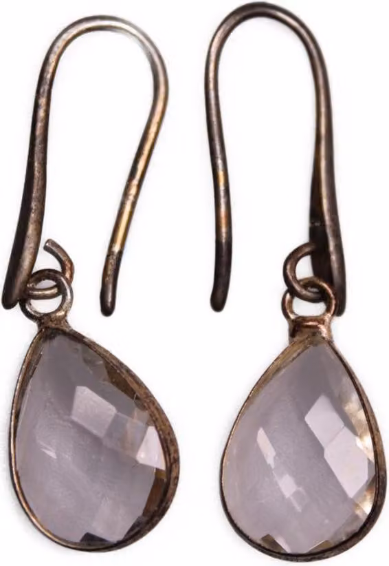 Orecchini pendenti con pietra moda trasparente