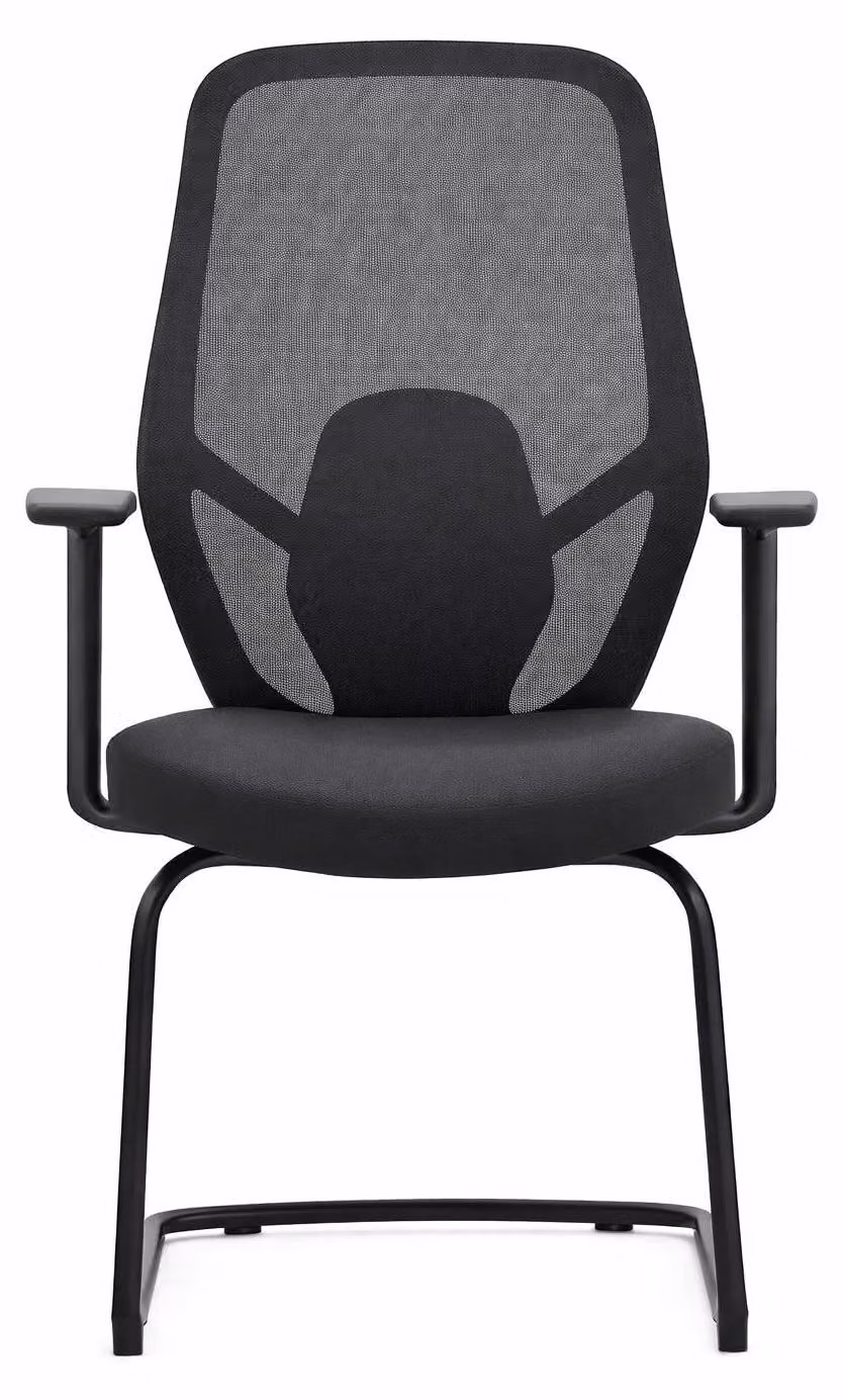 Sedia da ufficio ergonomica con schienale in rete e struttura nera