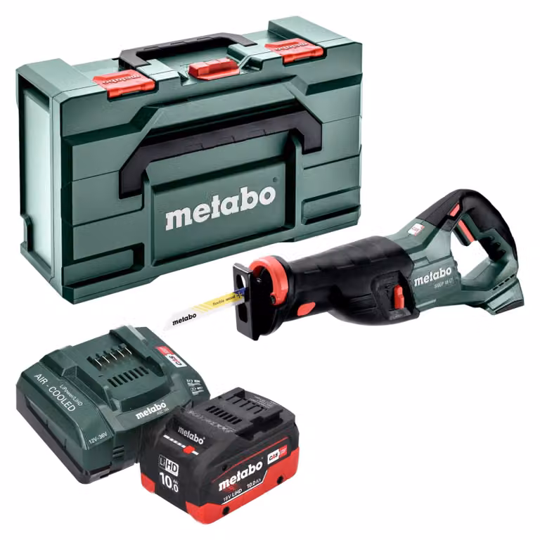 Metabo SSEP 18 LT sega alternativa a batteria 18 V 32 mm + 1x batteria LiHD 10,0 Ah + caricatore + metabox