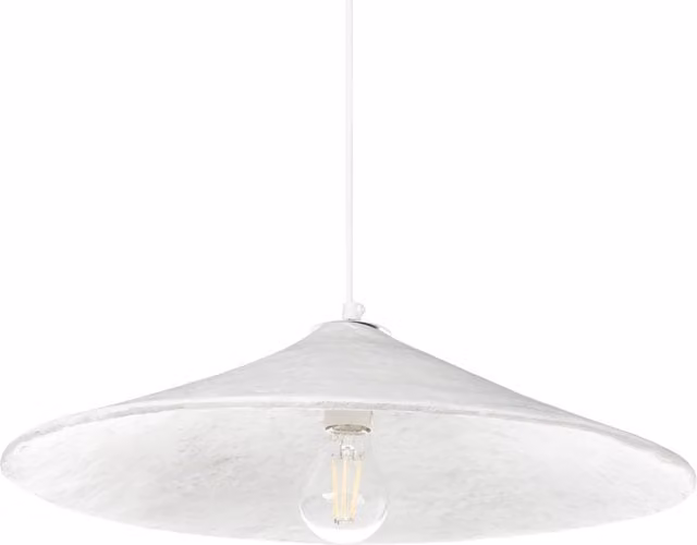 Lampada a sospensione BELIANI in cartapesta bianca con design organico naturale