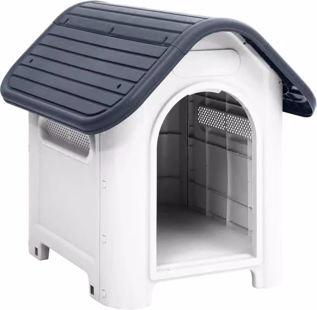 Cuccia per cani 59 x 75 x 66 cm Polipropilene grigio 02_0043448